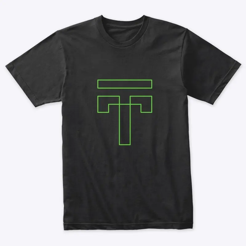 Cyber T Shirt Outline Green